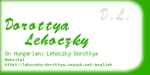 dorottya lehoczky business card